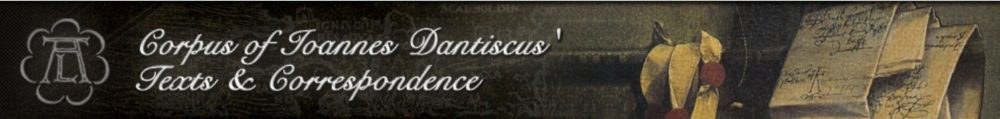 Banner for Ioannes Dantiscus: the Corpus of Texts and Correspondence