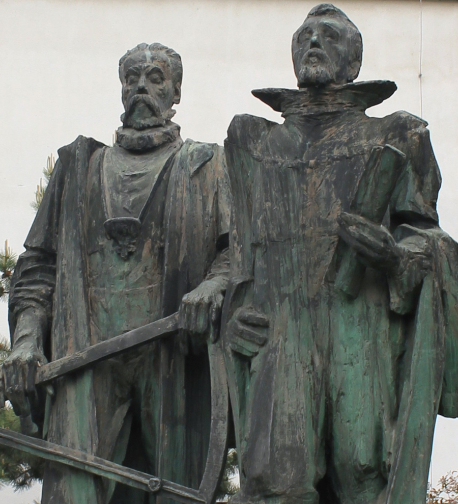 Tycho Brahe and Johannes Keper, Hradčany, Prague. (Source of image: Wikimedia Commons)