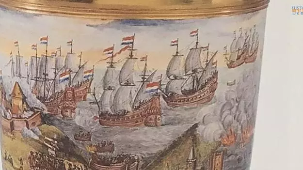 Detail of the goblet created by Nicolaas Loockemans and presented to Cornelis de Witt