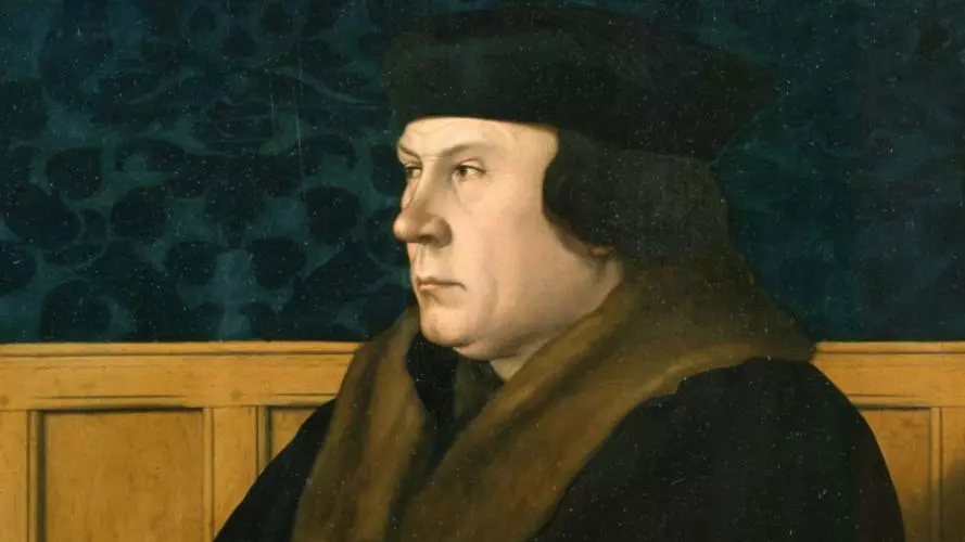 Detail from the portrait of Thomas Cromwell by Hans Holbein the younger.