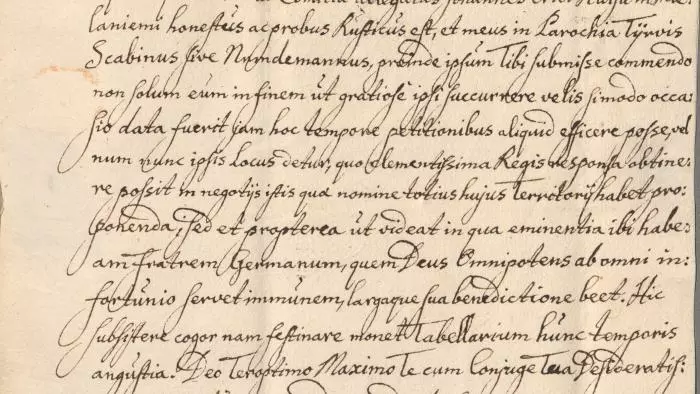 Letter by Daniel Gyldenstolpe to Nils Gyldenstolpe dated 20 August 1676. (Nordin 469:45; image courtesy of Uppsala University Library)