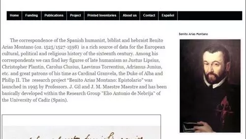 ‘Benito Arias Montano: Epistolario’, Univeristy of Cadiz