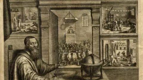 Title page of ‘Opera didactica omnia’ (Amsterdam, 1657). (Source of image: MAnnheimer TExte Online)
