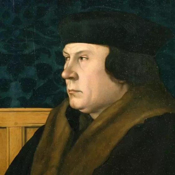 Detail from the portrait of Thomas Cromwell by Hans Holbein the younger.
